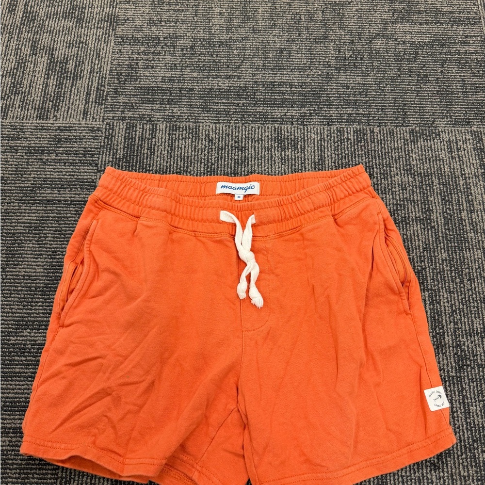 Maamgic Men's Orange Athletic Shorts